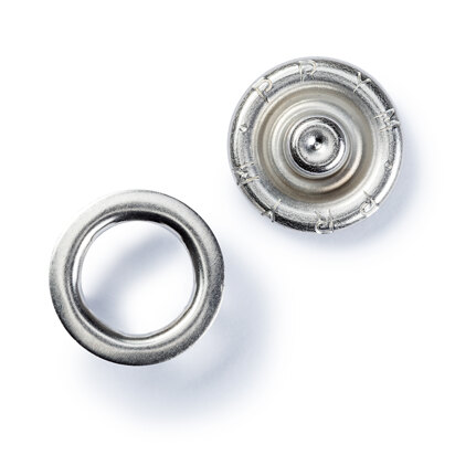 Prym Non-sew Press Fastener Jersey Retaining Ring 10mm Silver-Coloured