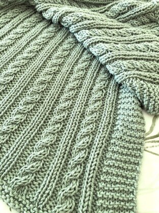 Easy Cable Baby Blanket