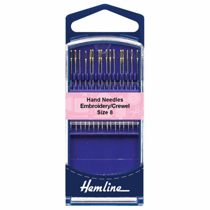 Hemline Embroidery/Crewel Needles - Size 8