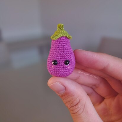 Tiny eggplant amigurumi