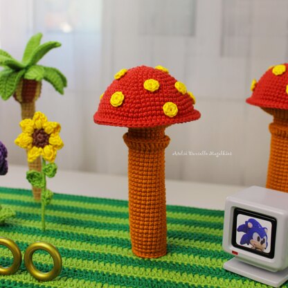Knuckles Mushroom – Amigurumi Crochet Pattern (PDF)