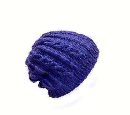 Loom Knitting Pattern Chain Links Slouchy Hat