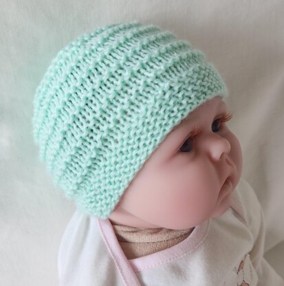 Tuscany - Baby’s 8ply ridge stitch beanie