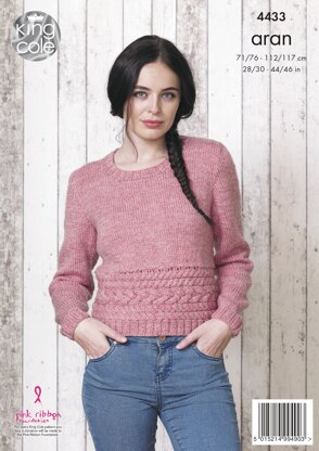 Slipover & Jumper in King Cole Big Value Aran - 4433 - Downloadable PDF ...