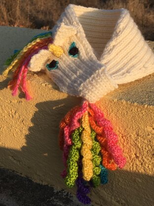 How to knit a Unicorn Scarf