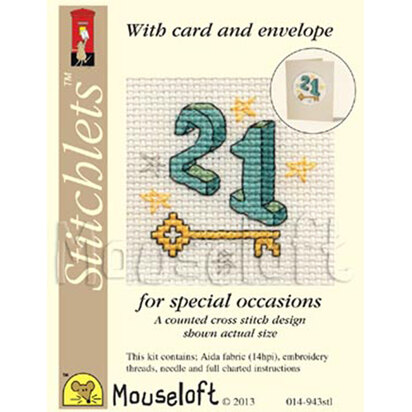 Mouseloft Twenty One Card Occasions Stitchlets Kit Cross Stitch Kit - 100 x 125 x 12