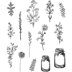 Stampers Anonymous Tim Holtz Cling Stamps 7"X8.5" - Flower Jar