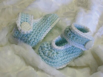 55-Ankle Strap Baby Booties