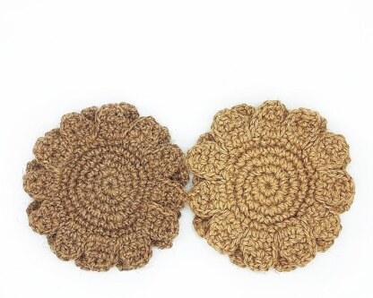 Jute sunflower coasters