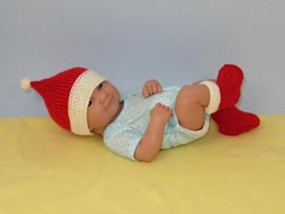 Just For Preemies - Premature Baby Santa Beanie and Booties Set