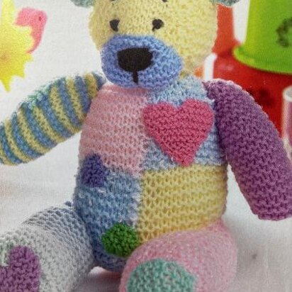 Patch Teddy - knitting pattern