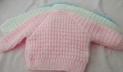 Ridge Pattern Baby Cardigan