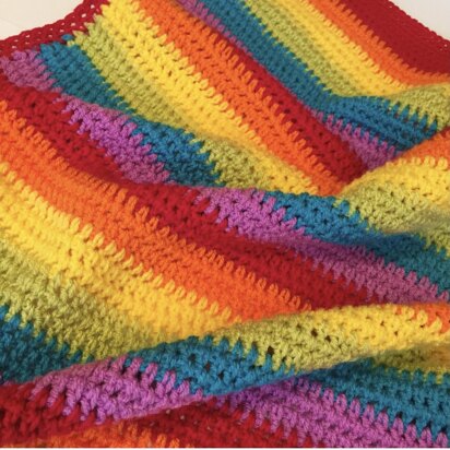 Annie Rose Baby Blanket - Rainbow Brights Version