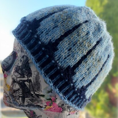 2 Tone Beanie Hat - knitting pattern