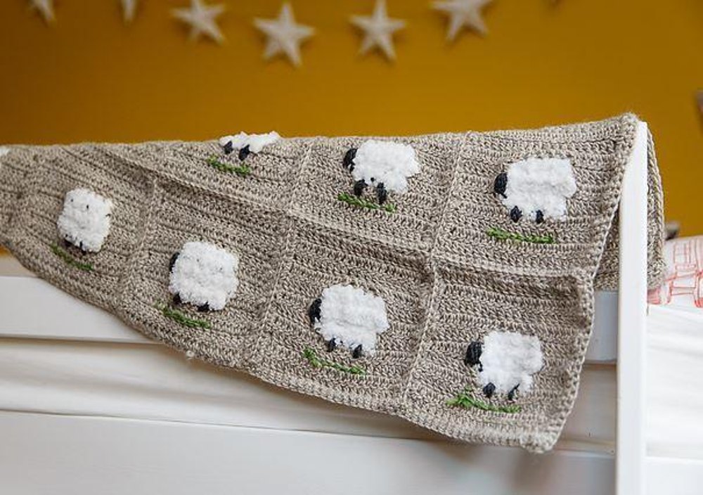 Crochet sheep discount blanket pattern free