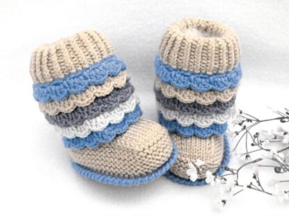 Pattern Knit Crochet Baby Boots Baby Hat