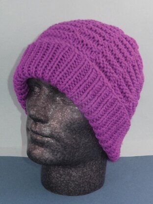 Chunky Basket Stitch Beanie Hat