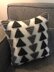 Equilateral two direction triangles cushion cover