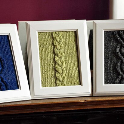 Cable Panels Knitted Wall Art