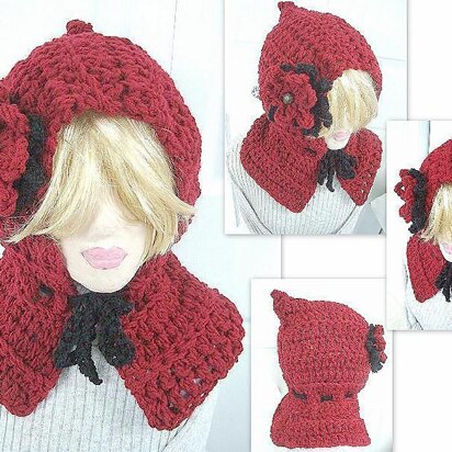 209 LITTLE RED RIDING HOOD Neckwarmer Hoodie