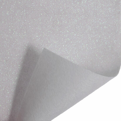 Trimits Glitter Felt: 10 Pieces - 23cm x 30cm - White