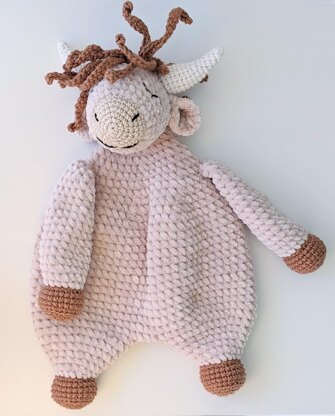 Sleepy Highland Coo and Cow Comforter, Cow Lovey Crochet pattern by Olive's  Toy Box