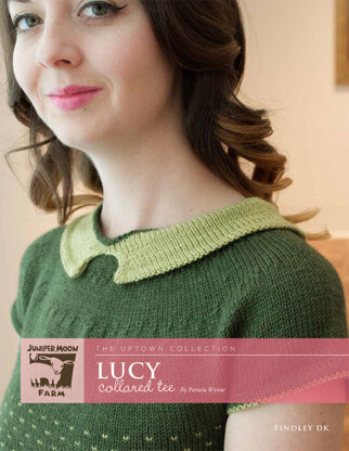 Lucy Collared Tee in Juniper Moon Farm Findley DK - Downloadable PDF