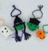 PDF DK Spooky Halloween Baubles knitting pattern Garland EASY Pumpkin/Ghost/Witch/Frankenstein