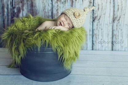 #11 Newborn twisty top knot pixie hat