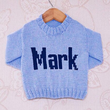 Intarsia - Mark Moniker Chart - Childrens Sweater