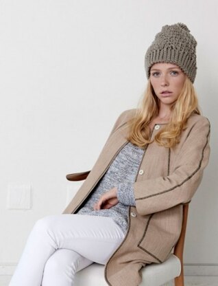 Stepping Texture Hat in Bernat Softee Chunky - Downloadable PDF