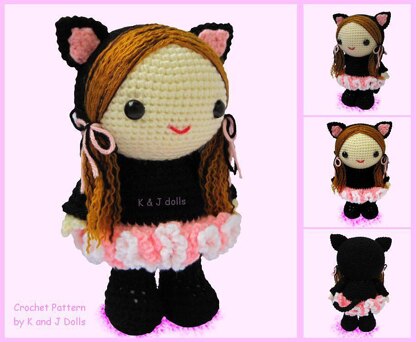 Bella in Ballerina Cat Suit - PDF Amigurumi crochet pattern