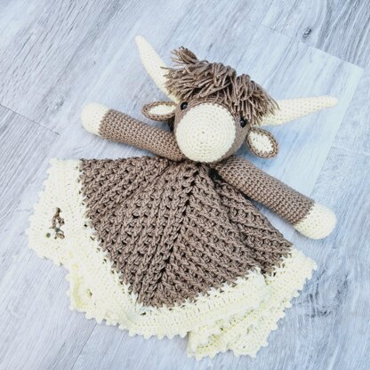 Highland Cow Baby Lovey Crochet Pattern