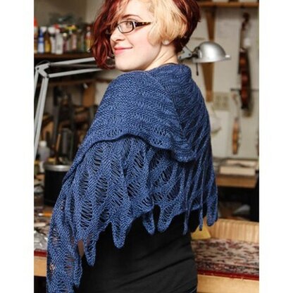 40th Anniversary 04 Mixed Tide Shawl - Knitting Pattern for Women in Valley Yarns 2/10 Merino Tencel