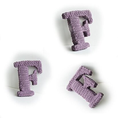 Letter F Crochet Pattern, 3D Alphabet Amigurumi