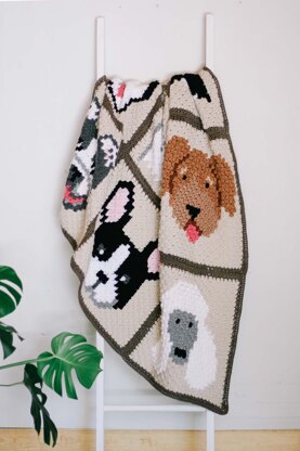 C2C Husky / Malamute Dog Blanket Square