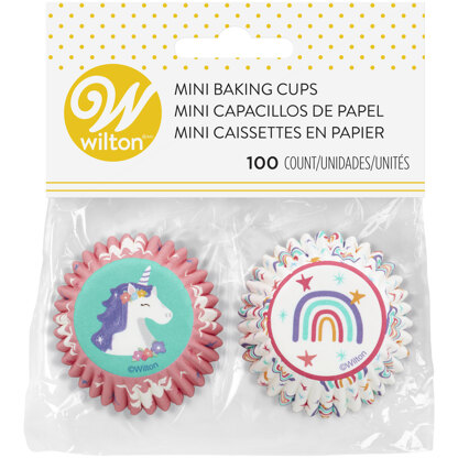 Wilton Unicorn and Rainbow Mini Cupcake Liners, 100-Count