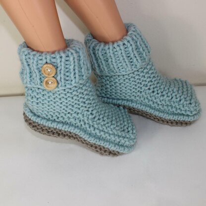 2 Button Super Chunky Slipper Boots