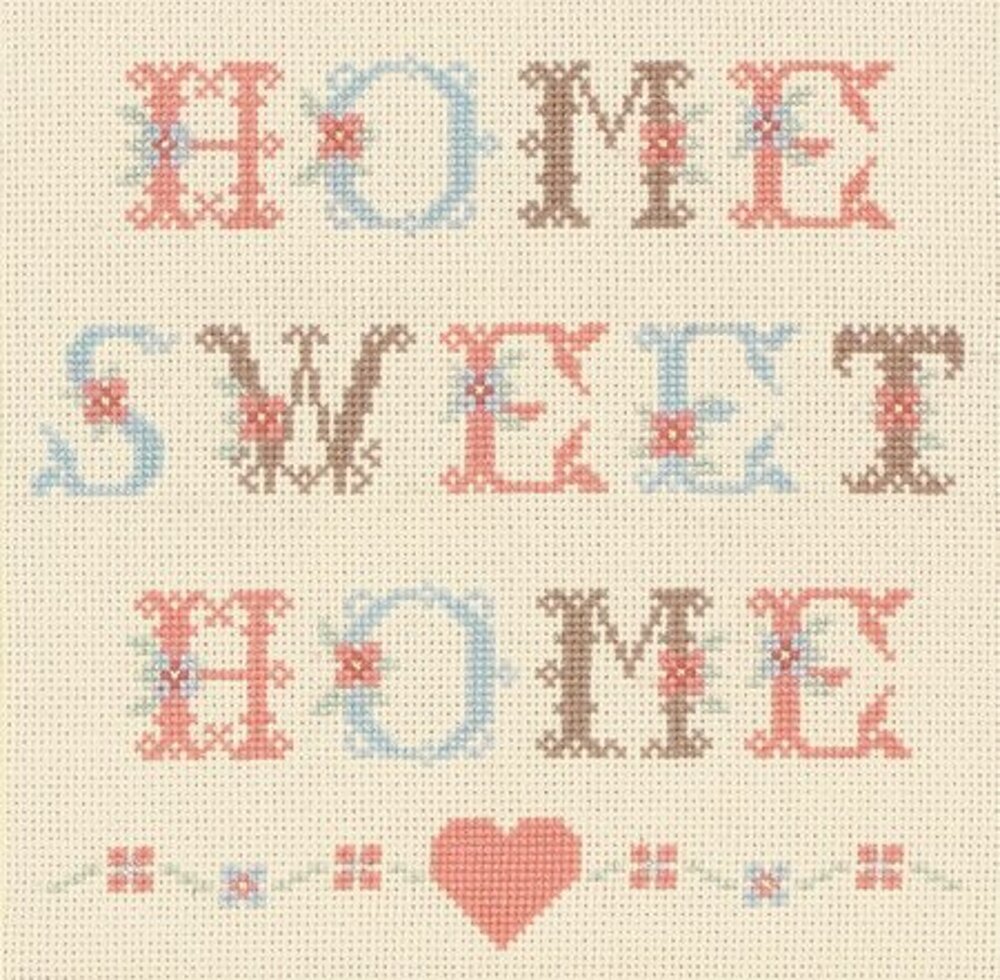 Схема вышивка крестом home sweet home