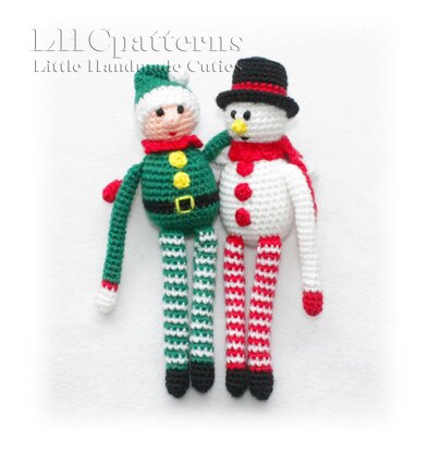 4 x Christmas ToysCrochet Pattern (Santa, Reindeer, Snowman, Elf)