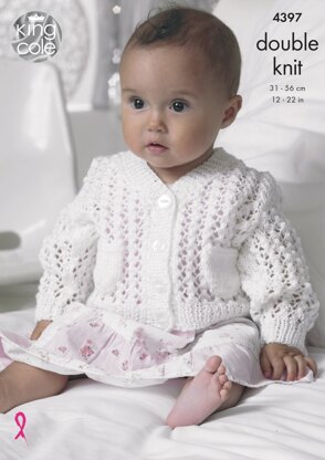 Cardigan, Waistcoat and Blanket in King Cole Baby Glitz DK - 4397 - Downloadable PDF