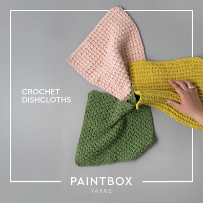 Crochet Dishcloths - Free Crochet Pattern for Home in Paintbox Yarns Recycled Cotton Worsted by Paintbox Yarns