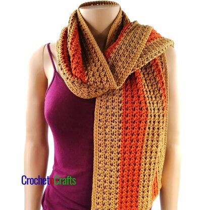 HDC Criss-Cross Crochet Fall Wrap