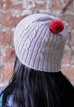 Cable & Rib Hat in The Fibre Co. Road to China Light - Downloadable PDF