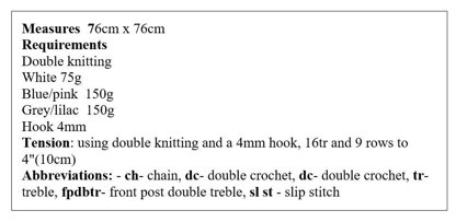 Curly Edge Blanket Crochet Pattern #103