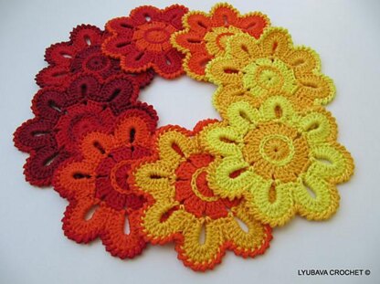 Crochet Flower Coaster