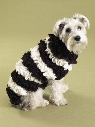 Ruffrageous Dog Sweater  in Lion Brand Wool-Ease - 60476