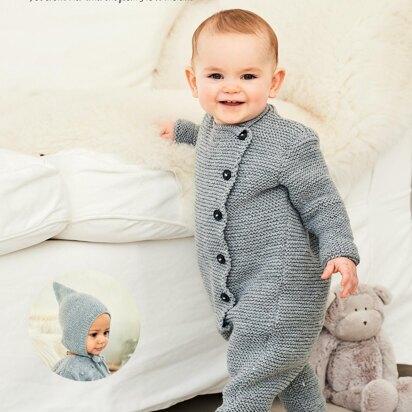 Onesie and Hat in Rico Baby Classic DK - 930 - Downloadable PDF