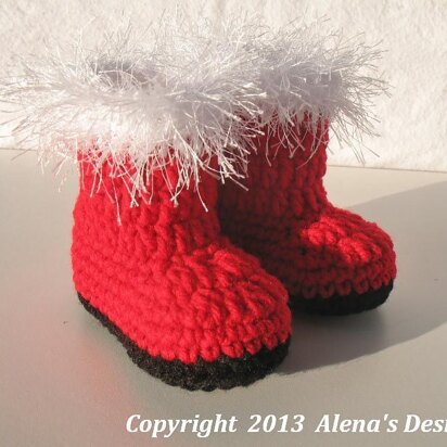 Baby Santa Booties