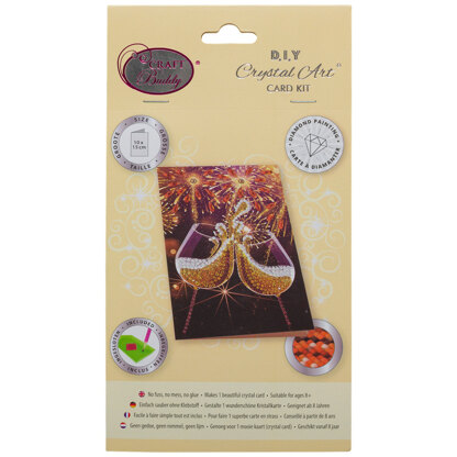 Crystal Art Champagne Celebration, 10x15cm Card Diamond Painting Kit